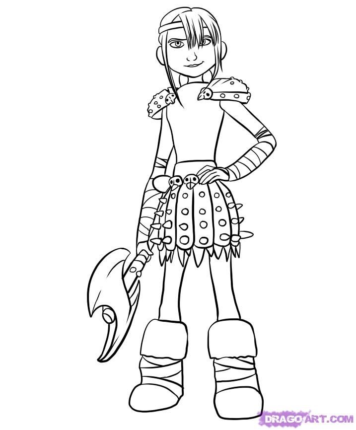 Plansa de colorat cu How to train your dragon 11 3